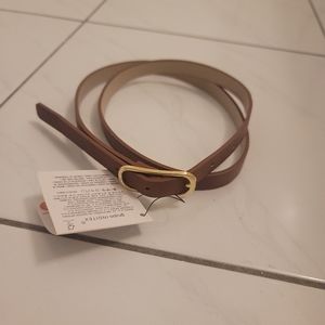 2/$25 or 3/$30 Brown Leather Belt with Gold Buckle